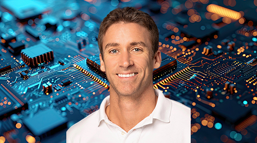 Section Image: AI label on chip on a motherboard 